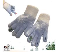 Gants thermiques pour temps froid, écran tactile avec motif arbre de Noël - Moufles confortables pour textos, conduite, ski, travail, camping, voyage