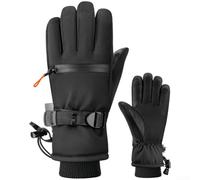 Gants Touchscreen Anti-Dérapants pour Smartphone | Tissu polyester extérieur, doublure pour tpu intérieure, double couche, pluie neige, étanchéité totale(Black XL)