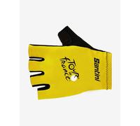 Santini Tour De France Official Overall Leader Short Gloves Jaune XL Homme,Femme Yellow