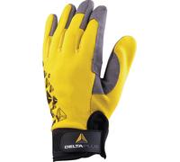 Delta Plus Gant travaux légers paume cuir dos élasthanne rouge Taille 9