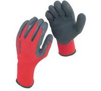 Gants tricot polyamide enduit latex rouge/gris T8 - SINGER - NYM15LG - 8