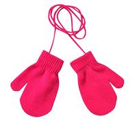 Gants Tricotées pour Enfant Moufles épais d'hiver avec Cordon Gants d'hiver Chauds avec Doublure en Polaire Moufles Thermiques d'hiver pour Garçons et Filles Gants tricotés pour enfants de 1 à 4 Ans