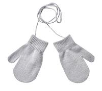 Gants Tricotées pour Enfant Moufles épais d'hiver avec Cordon Gants d'hiver Chauds avec Doublure en Polaire Moufles Thermiques d'hiver pour Garçons et Filles Gants tricotés pour enfants de 1 à 4 Ans