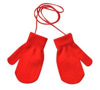 Gants Tricotées pour Enfant Moufles épais d'hiver avec Cordon Gants d'hiver Chauds avec Doublure en Polaire Moufles Thermiques d'hiver pour Garçons et Filles Gants tricotés pour enfants de 1 à 4 Ans