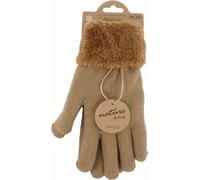 Gants tricotés doublés pour femmes " Teddy Gants d'hiver " Gants à doigts Super Soft [Marron]
