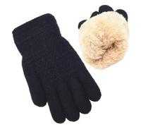 Gants Tricotés en Laine pour Enfants 5-10 ans Garçons Filles Les Gants d’hiver Chauds à Double Couche Thermique Moufles Chaud Plein-doigts Mitaines Extensibles Magiques pour Cyclisme Ski Snowboard