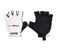 Santini Uci World Champion 2025 Short Gloves Blanc L Homme