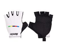 Santini Uci World Champion 2025 Short Gloves Blanc S Homme