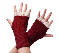 Gants unisexes demi-doigts, mitaines tricotées, gants d'hiver chauds pour femmes, mitaines classiques en tricot, chauffe-bras côtelés extensibles, B08, taille unique