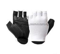 Gants Vélo Été Maille Aérée Anti-Transpiration Légers | Rembourrage SBR épais, absorbe vibrations route, prévient engourdissement, trajets longs confortables(white XL)