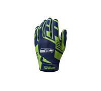 Wilson Gants NFL Stretch Fit AD – Ajustement sûr, respirant – Seattle Seahawks Vert/Bleu Adulte