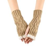 Gantsde Bras élégants pour Femmes avec Mitaines d'hiver en Dentelle crochetée Main Chauffe- Pratiques Accessoire Mode