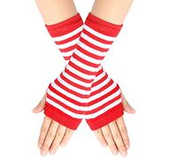 Gantssans Doigts Unisexes à Rayures Fines avec Ouverture pour Le Pouce pour activités extérieures et Usage Quotidien Confortable 2pièces