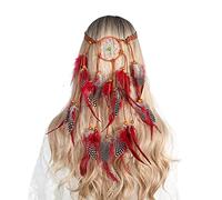 GANYKQ Bandeau ethnique avec perles décorées - Créoles uniques pour femme - Pour prendre des photos et des attrape-rêves