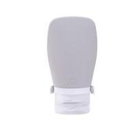 GANYKQ Bouteille de voyage pour articles de toilette en silicone anti-fuite pour la distribution de shampooing, après-shampooing, lotion, 60 ml, light gray