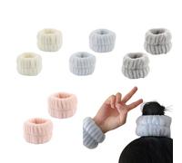 GANYKQ Bracelet souple en peluche pour le lavage du visage, du poignet, des cheveux, serviette de lavage, tissu renversé
