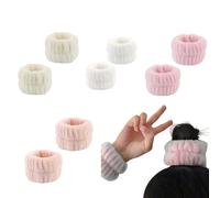 GANYKQ Bracelet souple en peluche pour le lavage du visage, du poignet, des cheveux, serviette de lavage, tissu renversé