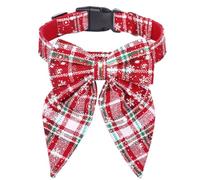 GANYKQ Collier de Noël pour animaux de compagnie avec nœud papillon - Accessoires de costume pour animal domestique - Collier de vacances pour chaton
