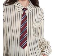 GANYKQ Cravate vintage rayée pour femmes et hommes - Cravate japonaise décontractée polyvalente - Accessoires scolaires