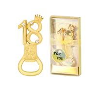 GANYKQ Décapsuleur de bière personnalisé en forme de chiffre - Outil d'ouverture de bouteille doré pour anniversaires et anniversaires de mariage