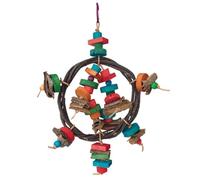 GANYKQ Jouet à mâcher pour perroquet - Cage à oiseaux - Jouet à mordre - Jouet en bois pour inséparables et conures