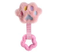 GANYKQ Jouet couineur en peluche pour chien - Jouet à mâcher pour chien - Jouet doux en forme de patte de dessin animé