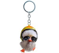GANYKQ Pendentif pour sac à main - En peluche - Motif casque de canard - Porte-clés tendance - Petit