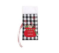 GANYKQ Sacs de bouteille de vin avec cordons de serrage réutilisables Motif flocon de neige de Noël