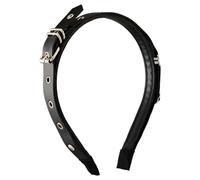 GANYKQ Serre-tête élégant inspiré du punk avec boucle de ceinture pour Halloween, accessoire polyvalent en alliage pour homme et femme