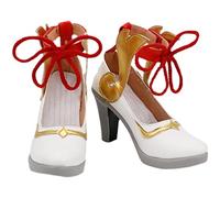 Ganyu Chaussures de cosplay Game Genshin Impact Cosplay Ganyu Chaussures à talons hauts Halloween Cosplay Prop pour femmes et filles