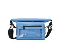 GANYUU Sac étanche étanche pour kayak, natation, trekking, bateau, sac de randonnée flottant en PVC, pochette de téléphone portable, sac à bandoulière de rangement pour rafting, bleu ciel, Taille