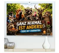 Ganz normal ist anders - Tiere mit Charakter (hochwertiger Premium Wandkalender 2027 DIN A2 quer), Kunstdruck in Hochglanz: Tierisch charmant, ... des Alltags auf ihre ganz eigene Art.