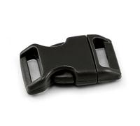 Ganzoo 20 fermetures à clic noir en plastique, taille M 5/8 pouce 1,59 cm, pour bracelet paracorde et cordon, remplacement fermeture sangle sac à dos, fente 16 mm, 40 x 23 x 10 mm, guidage 3 mm 4 mm