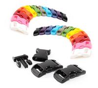 Ganzoo 22 boucles de fermeture a clic en plastique, melange couleurs multicolore, pour sangle 10 mm, dimensions 30 x 15 mm, pour bracelet paracorde, collier chien, sac a dos, projets manuels