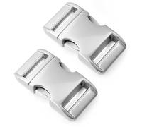 Ganzoo Alumaxx boucle à clip métal argenté 20 mm pour sangle et paracorde