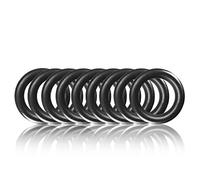 Ganzoo Anneaux O Acier allié, 10 pièces Noir Mat, soudés pour Tenue Durable, diamètre intérieur 15 mm extérieur 25 mm, pour paracorde 550 et bouclerie, Collier Chien, Collier Chat, Laisse, Sac à Main