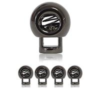 Ganzoo bloqueur de Cordon en métal Couleur Titane, Set 4 stoppeurs Ronds à 1 Trou, Passage Ø 4 mm, Dimensions 20 x 15 x 12 mm, pour Cordes, Paracord 550, Vestes, Sacs