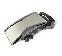 Ganzoo boucle de ceinture automatique Type C pour ceinture à rail cranté, look inox discret, mélange de zones brossées et brillantes, métal, sangle jusqu’à 3,6 cm, dimensions 8,5 x 4 x 1,7 cm, 94 g