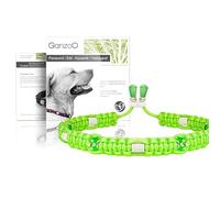Ganzoo Collier décoratif en Paracord 550 pour Chien, Vert Apfelgrün Blume, avec Perles décoratives et éléments EM Tubes Pipes en céramique, Taille S 33-42 cm, réglable avec stoppeur, Usage Accessoire