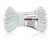 Ganzoo Corde Paracord 550 30 m 4mm, Hybride Nylon Polyester Type 3, 7 brins intérieurs, Vert Menthe, Cordon à Nouer pour Bracelet, Porte clés, poignée, Laisse Collier et Polyvalent