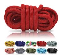 Ganzoo Corde PPM 5 m en polypropylène multifilament tressé 8 mm Rouge, Coupe d’Un Seul Tenant pour fabriquer Laisse et Collier pour Chien, projets DIY, Nouer, tresser