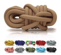 Ganzoo corde PPM polypropylene multifilament, 10 mm tressee, longueur 5 m sable, pour realiser laisse et collier chien, noeuds propres, tresses decoratives, bonne prise en main, usage exterieur et eau