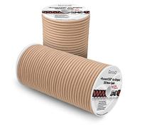 Ganzoo Cordelette Paracord 550 Hybrid, Type 3, 4mm, 100 m, Nylon Polyester avec 7 brins internes, Charge Rupture env. 250 kg, Sandcastle Beige, pour Attache, Tente, Bricolage, Laisse et Collier Chien