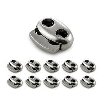 Ganzoo Ensemble en métal Noble - bloqueur de Cordon/Serre-Cordon (Double Perforation) pour Cordes, Vestes et Bien Plus Encore. Fait de Metal,