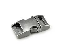 Ganzoo fermoir clip métal taille M 5/8 pour paracorde, boucle de fermeture pour bracelets, colliers de chien, remplacement et réparation, format 39mm x 20mm, coloris stone imitation pierre, lot 10