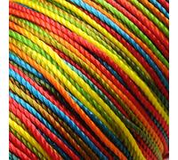 Ganzoo Fil à takeler Dip-Dye Parrot, Bobine 40 m, Cordon 1 mm pour surliure et Finition de Bouts, enroulement de Cordage, PPM et Paracord, Porte-clés, macramé