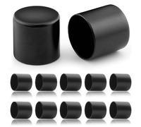 Ganzoo lot 10 embouts metal noir pour extremites de corde PPM 8 mm, finition de cordon pour accessoires, stabilise les bouts et facilite la manipulation, pour laisse collier, bijoux, outdoor
