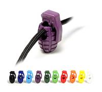 Ganzoo lot de 10 bloqueurs de cordon tanka design Granate violet mat, trou 8 mm, plastique, 30 mm hauteur, 17 mm diametre, 3 g, pour corde, lacets, vetements, sacs, outdoor
