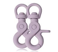 Ganzoo Lot de 2 mousquetons à Ciseaux avec émerillon Rotatif, revêtement en Silicone, Couleur Pastell-Flieder, Longueur 61 mm, œillet 10 mm, Zinc moulé, pour Laisse et Collier de Chien, paracorde 550