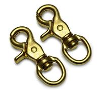 Ganzoo Lot de 2 mousquetons pivotants L : 73 mm - Mousqueton à cliquet pour laisse de chien - 2 pièces - Mousqueton tourbillonnant - Tête de déclenchement pour collier de chien Paracord 550 - Acier